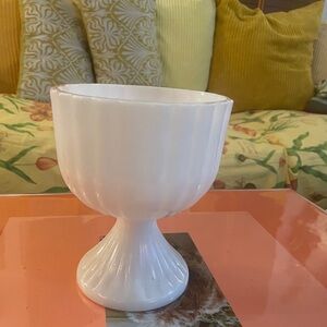 Elegant White Pedestal Vase